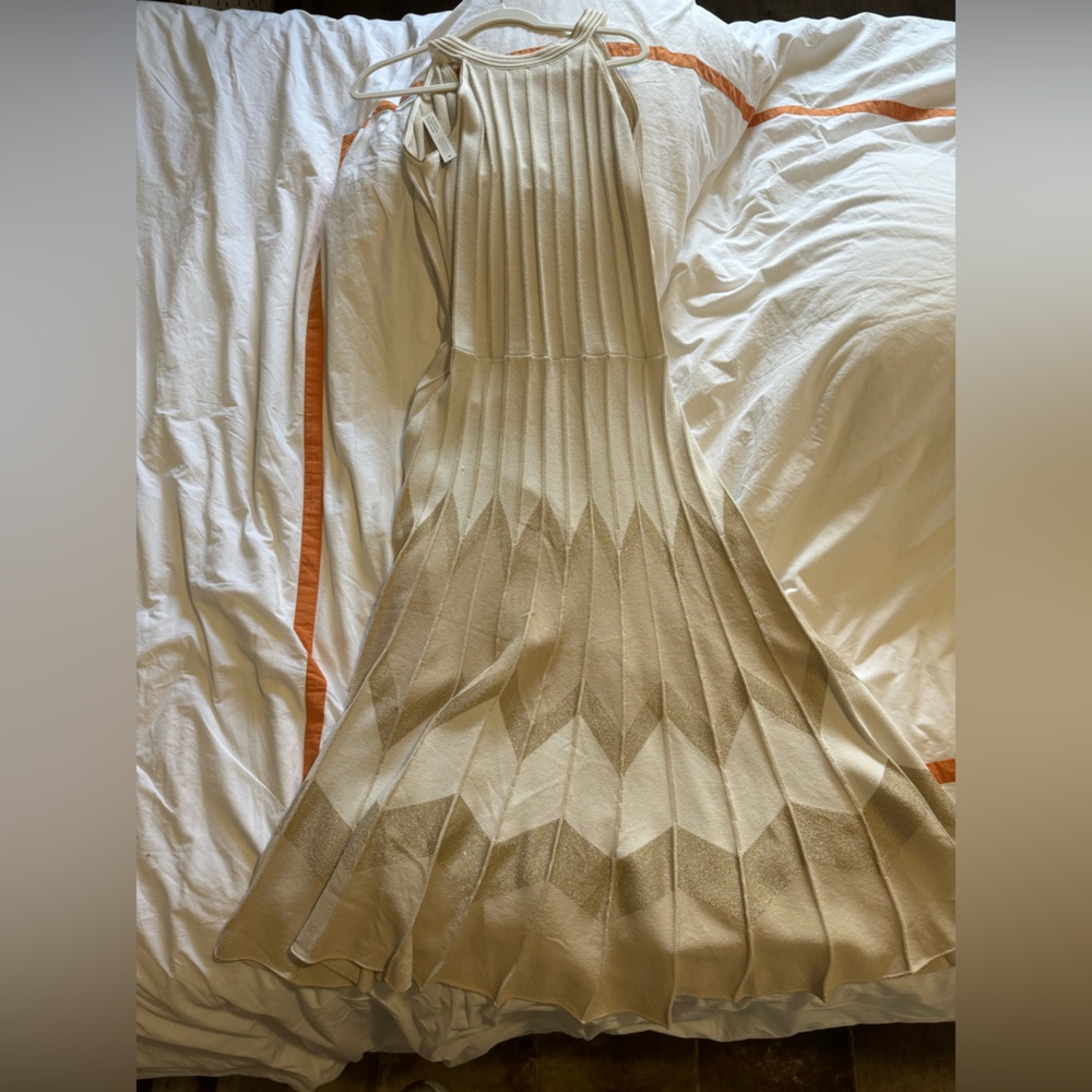 Anthropologie. Pleated Drop-Waist Knit Midi NWT